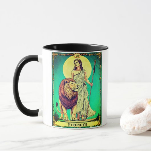 Tarotkaartillustratie, Kracht Mok (Met donut)