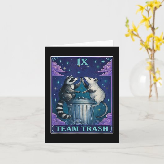 Tarotkaartspel Team Trash Wasbeer Tarotkaarten Del Kaart (Gele Bloem)