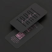 Tarotlezer Astroloog Psychisch Zwart Roze Visitekaartje