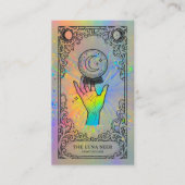 Tarotlezer | Holografische Hemelse Tarotlezer Visitekaartje (Voorkant)