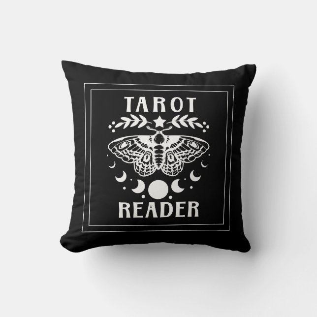 Tarotlezer Maanfase Melkweg Sterren Worp Kussen (Voorkant)