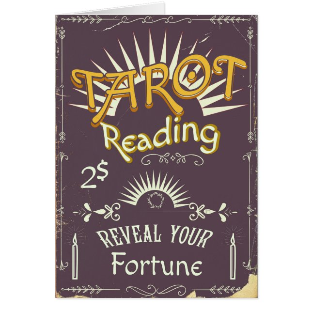 Tarotlezer vintage afdruk (Voorkant)