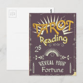Tarotlezer vintage afdruk briefkaart (Voorkant / Achterkant)