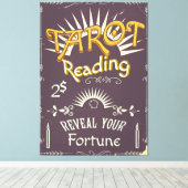 Tarotlezer vintage afdruk canvas afdruk (Insitu (Houten vloer))