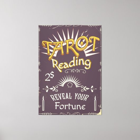 Tarotlezer vintage afdruk canvas afdruk (Voorkant)
