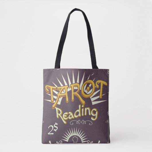 Tarotlezer vintage afdruk tote bag (Voorkant)