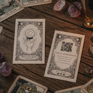 Tarotlezer Vintage Hemelse Mystieke Fortuna Visitekaartje