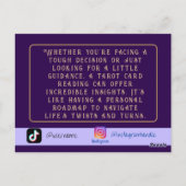 Tarotlezer Zakelijke ansichtkaart Briefkaart (Achterkant)