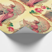 TAROTS, DAME VAN DE MAAN, BLOEMEN, ROZE ROZEN, gee Cadeaupapier (Hoek)