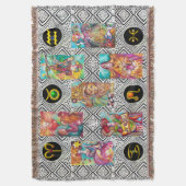 TAROTS EN ZODIAC BIRTHDAY SIGNS Tarot Astrology Deken (Voorkant Verticaal)