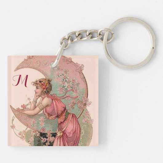 TAROTS/MOON LADY, STROMEN IN PINK, MONOGRAM SLEUTELHANGER (Achterkant)