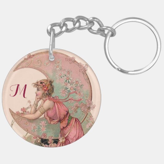 TAROTS/MOON LADY, STROMEN IN PINK, MONOGRAM SLEUTELHANGER (Achterkant Rechts)