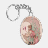 TAROTS/MOON LADY, STROMEN IN PINK, MONOGRAM SLEUTELHANGER (Voorkant Links)