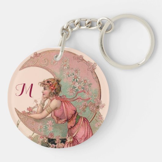 TAROTS/MOON LADY, STROMEN IN PINK, MONOGRAM SLEUTELHANGER (Achterkant)