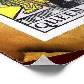 TAROTS/QUEEN OF WANDS Brown Parchment Poster (Hoek)