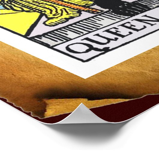 TAROTS/QUEEN OF WANDS Brown Parchment Poster (Hoek)