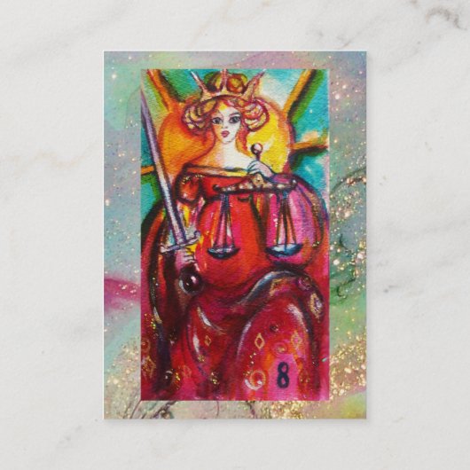 TAROTS VAN DE VERLOREN SCHADUWEN / DE GERECHTIGHEI VISITEKAARTJE (Achterkant)