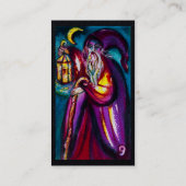TAROTS VAN DE VERLOREN SCHADUWEN ,DE HERMIT Black  Visitekaartje (Achterkant)