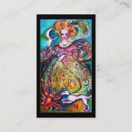 TAROTS VAN DE VERLOREN SCHADUWEN / DE MAAN LADY ZW VISITEKAARTJE (Achterkant)