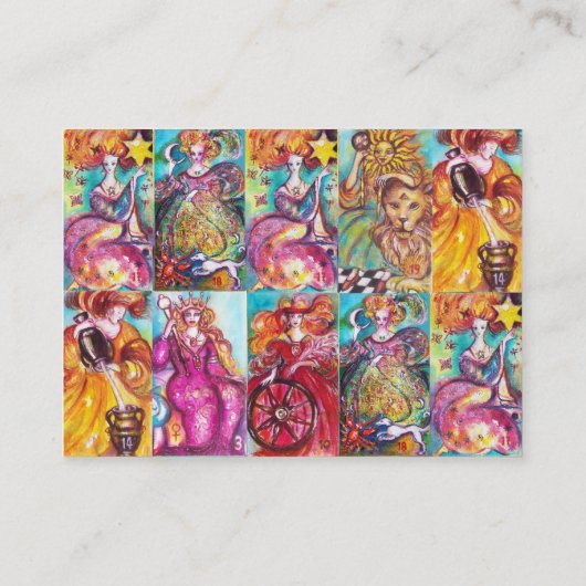 TAROTS VAN DE VERLOREN SCHADUWEN / MAAN DAME, ZON VISITEKAARTJE (Achterkant)