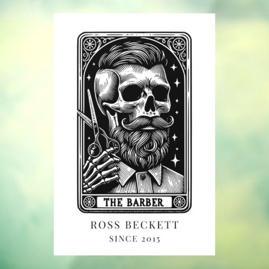 Tarotthema  Barber Raamsticker (Vel 3)