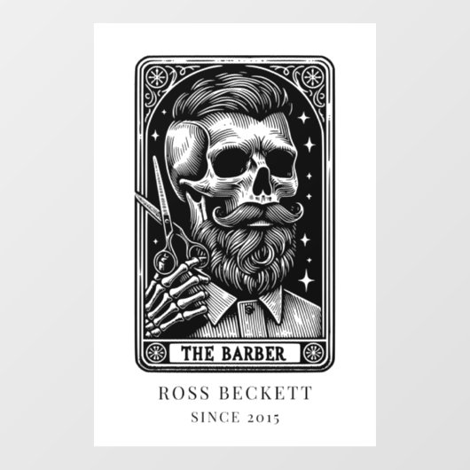 Tarotthema  Barber Raamsticker (Vel)