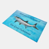 Tarpon Blue Water Great Fisherman Gezegde Doormat Deurmat (Schuin)