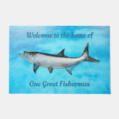 Tarpon Blue Water Great Fisherman Gezegde Doormat Deurmat (Voorkant)
