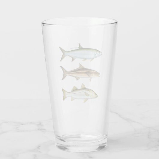 Tarpon, Cobia, Snook Drink Glass Glas (Achterkant)