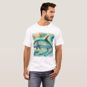 Tarpon fish 051024AREF147 - Watercolor T-shirt (Voorkant volledig)