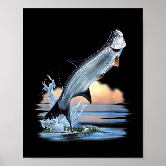 Tarpon Fish Fresh Water Wildlife Hunting Fishing A Poster (Voorkant)