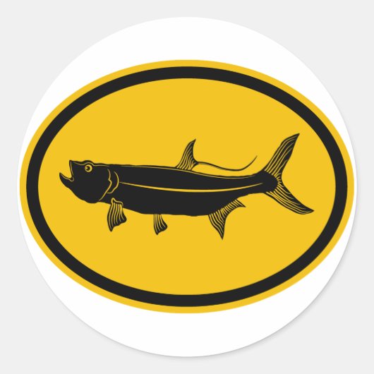 Tarpon Fish Ronde Sticker (Voorkant)