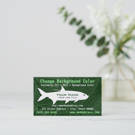 Tarpon Fish Visitekaartje (Staand voorkant)