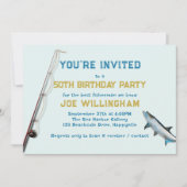 Tarpon Gevist Verjaardag volwassen man partij Kaart (Voorkant)