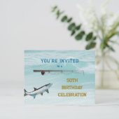 Tarpon Gevist Verjaardagsfeestuitnodiging voor vol Briefkaart (Staand voorkant)