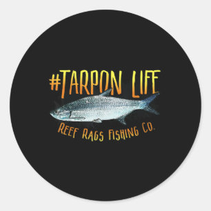 Tarpon Life diepzee zoutwater vissen Ronde Sticker