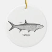 Tarpon Logo (lijnkunst) Keramisch Ornament (Voorkant)