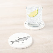 Tarpon Logo (lijnkunst) Zandsteen Onderzetter (Zijkant)