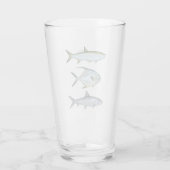 Tarpon, Permit, Bonefish Drink Glass Glas (Achterkant)