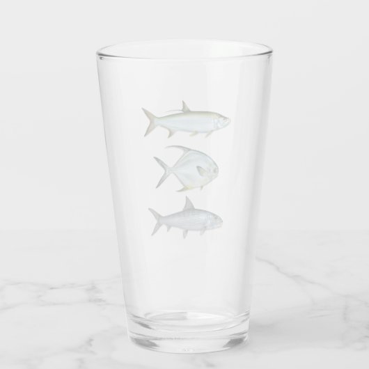Tarpon, Permit, Bonefish Drink Glass Glas (Achterkant)