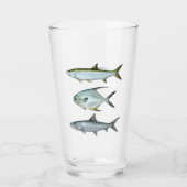 Tarpon, Permit, Bonefish Drink Glass Glas (Voorkant)