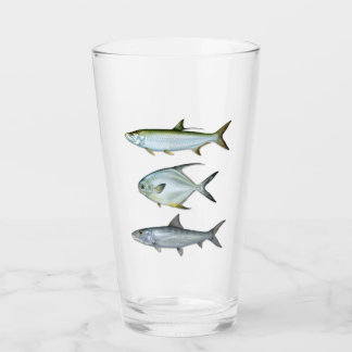 Tarpon, Permit, Bonefish Drink Glass Glas