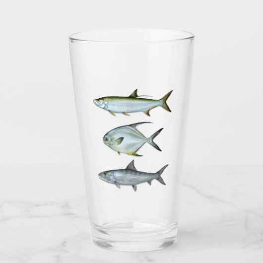 Tarpon, Permit, Bonefish Drink Glass Glas (Voorkant)