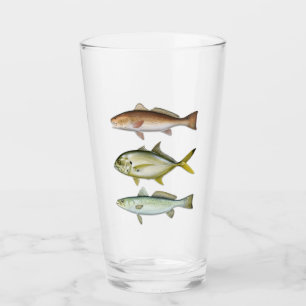 Tarpon, rode drum, Zee forel Drink glas
