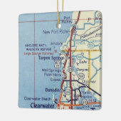 Tarpon Springs FL  kaart Keramisch Ornament (Links)