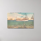 Tarpon Springs, FL - Uitzicht van Zee van Boat en Canvas Afdruk (Voorkant)
