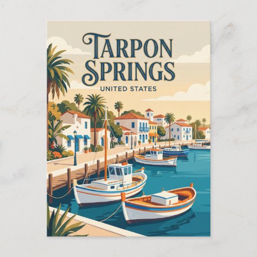Tarpon Springs Florida Briefkaart (Voorkant)