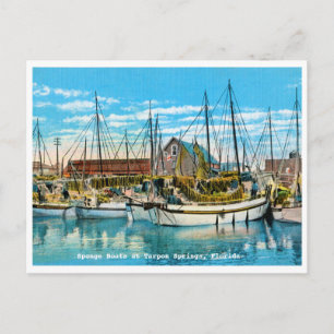 Tarpon Springs, Florida Sponge Boats Briefkaart