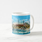 Tarpon Springs, Florida Sponge Boats Vintage Koffiemok (Voorkant rechts)
