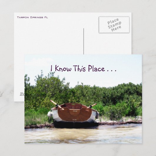 Tarpon Springs Island Post Kaart (Voorkant / Achterkant)